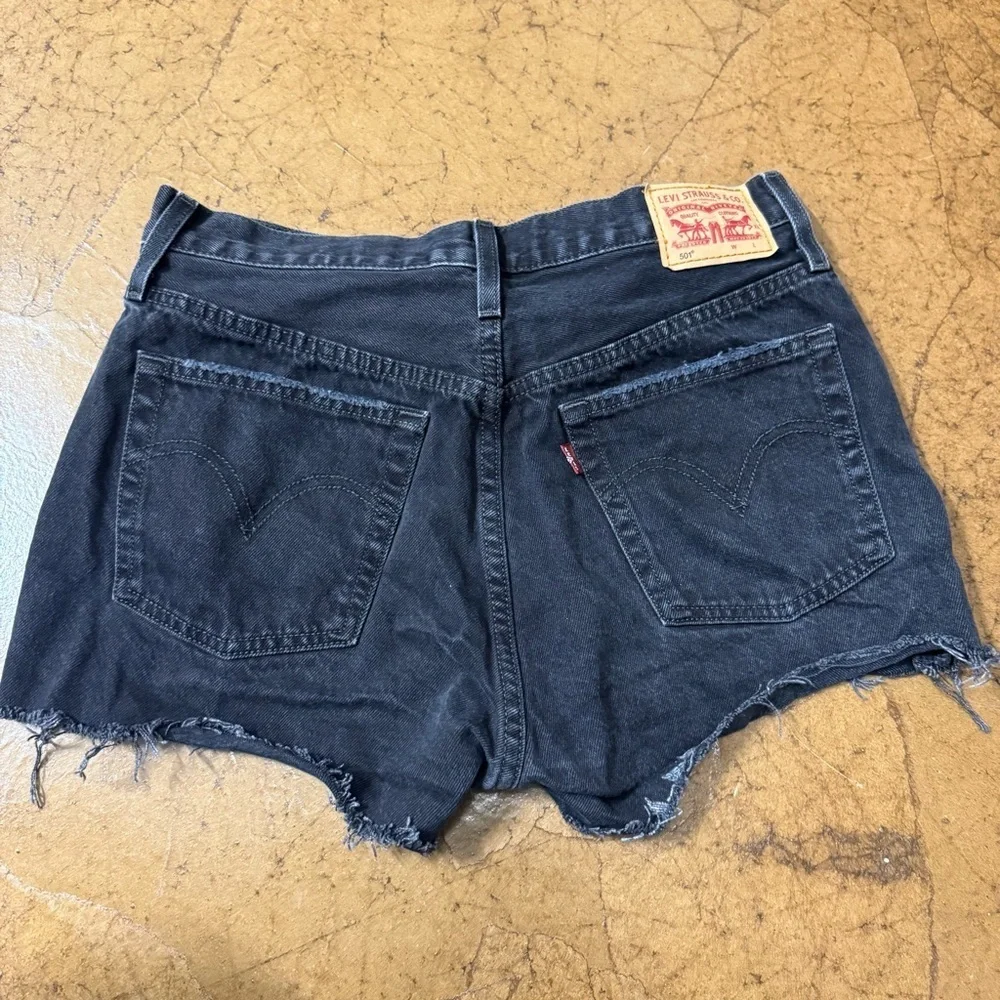 Size 30 Levi's Black Distressed Jean Shorts